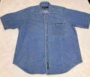 VTG Timberland Weathergear  Short Sleeve Denim Shirt Size M